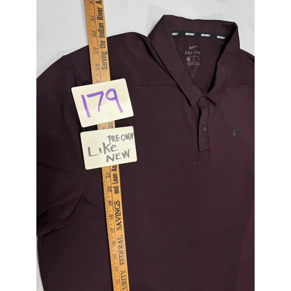 Nike Golf Short Sleeve Polo Dri-Fit Size XL Purple